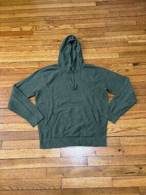 Alesbury Mens Hoodie Sweatshirt Size Medium Green Hooded Pullover 100% Cotton